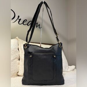 Gently Used Great American Leather Works Black Leather Shoulder Bag